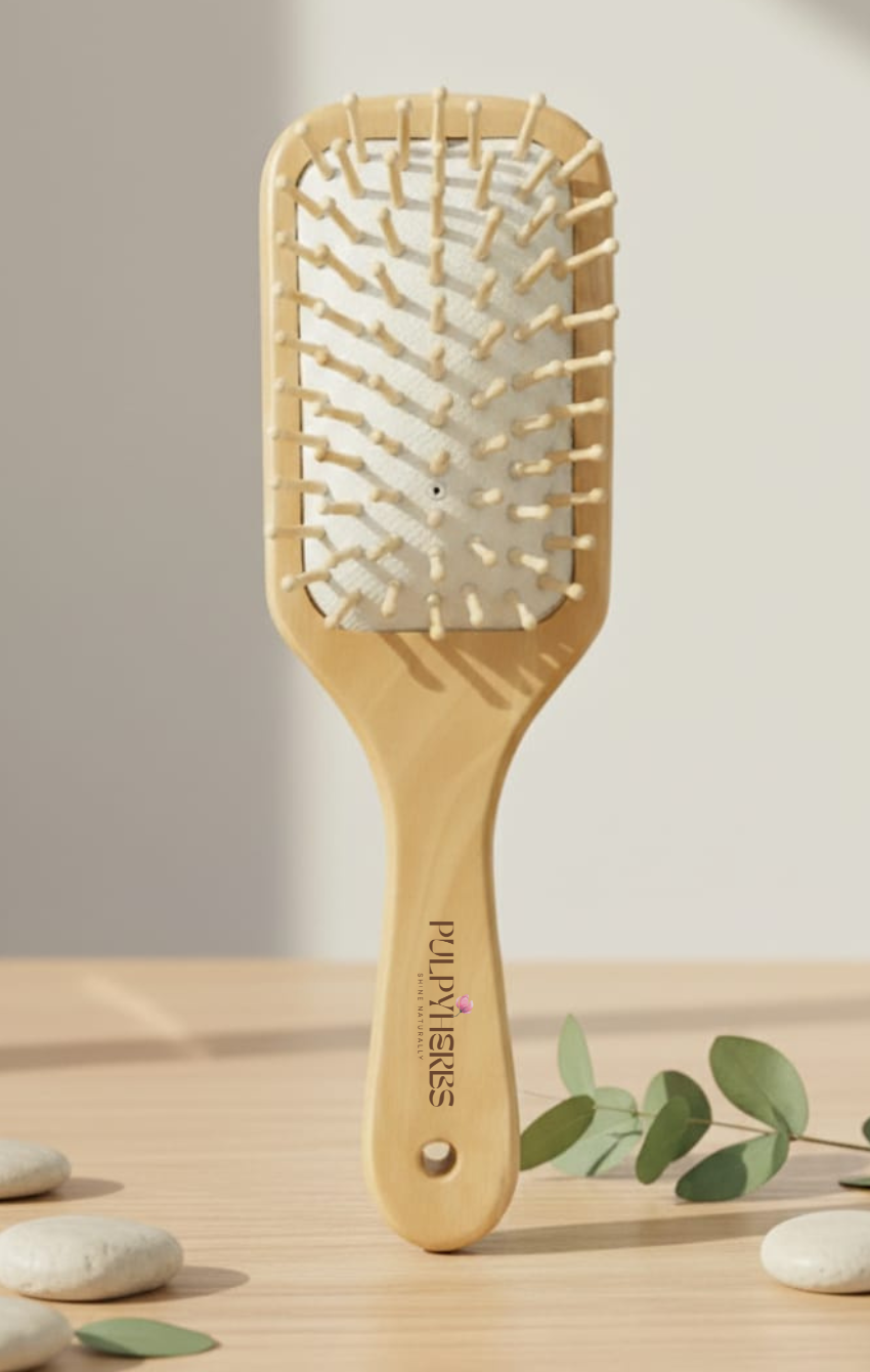 Pulpyherbs Wooden Hair Brush Mid Size